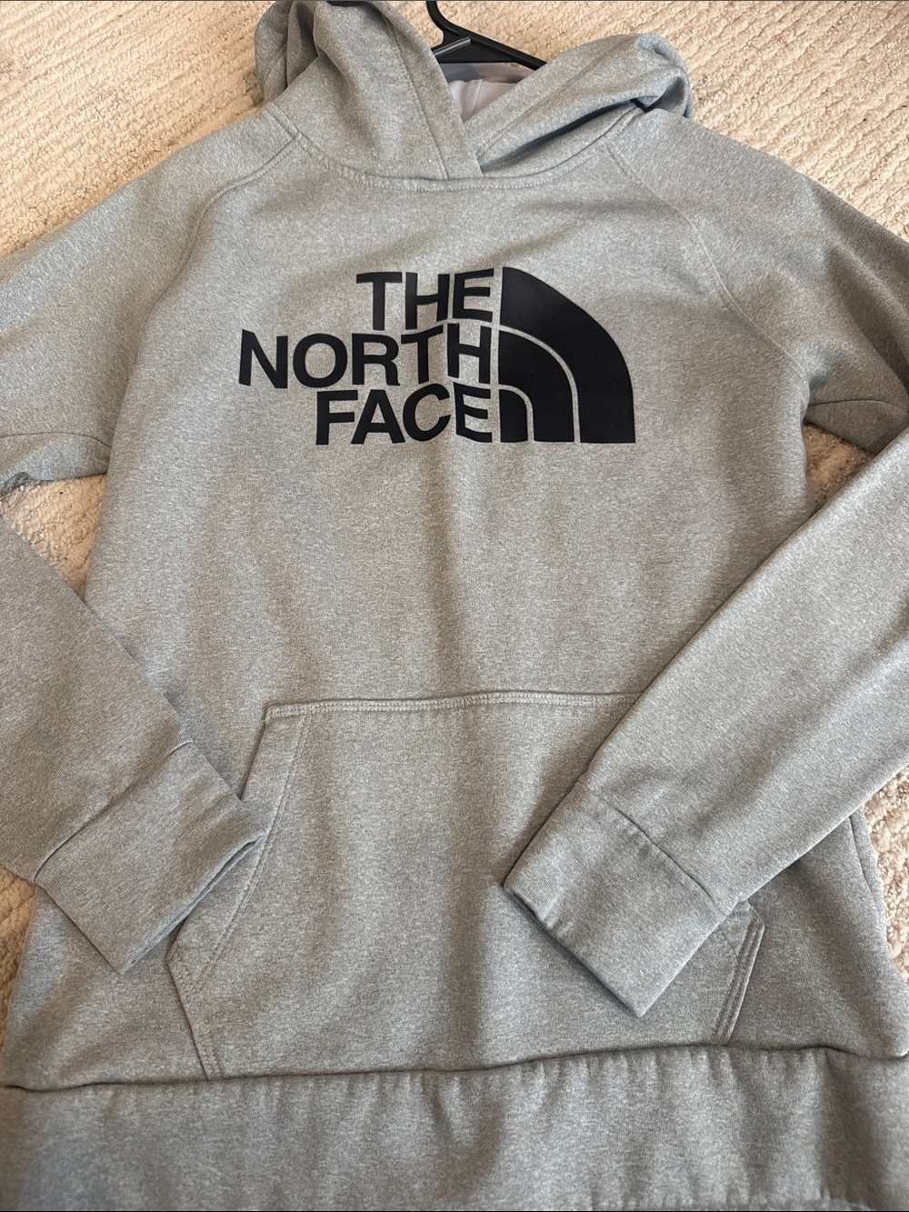 The North Face women’s Grey Logo Hoodie